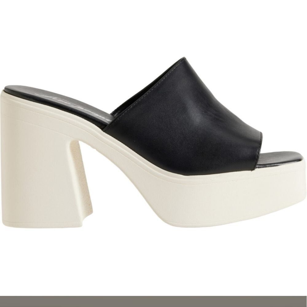 FREE PEOPLE 'Zoe' Platform Slide Sandal in Black Size 10 - Picture 5 of 9